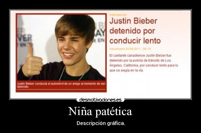 Niña patética - Descripción gráfica.
