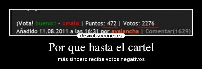 Por que hasta el cartel - 