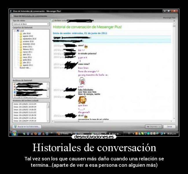 carteles historiales conversacion desmotivaciones