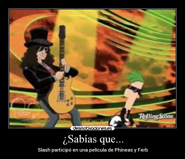 ¿Sabías que... - Slash participó en una película de Phineas y Ferb