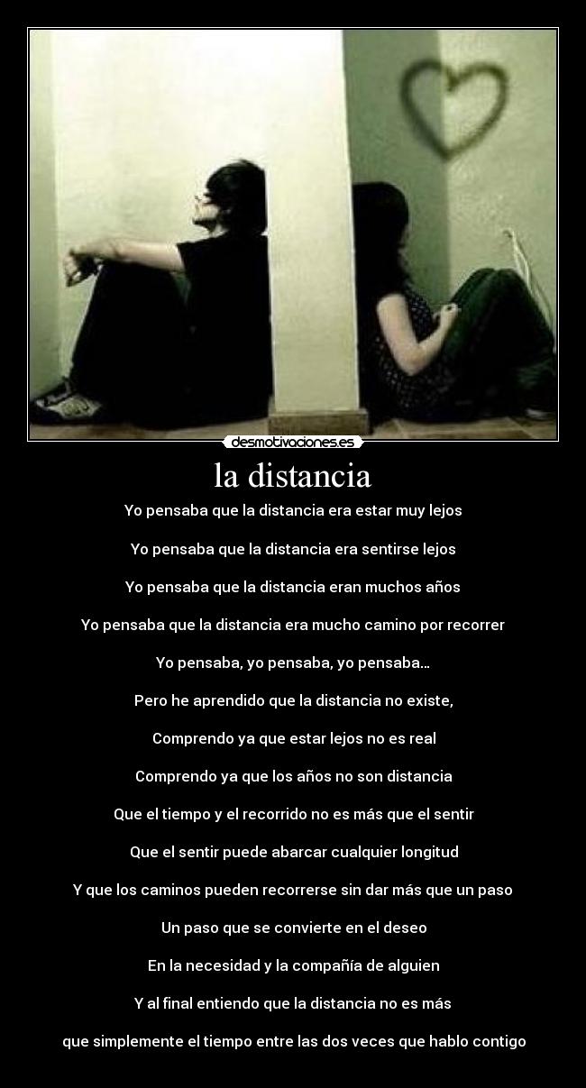 la distancia -