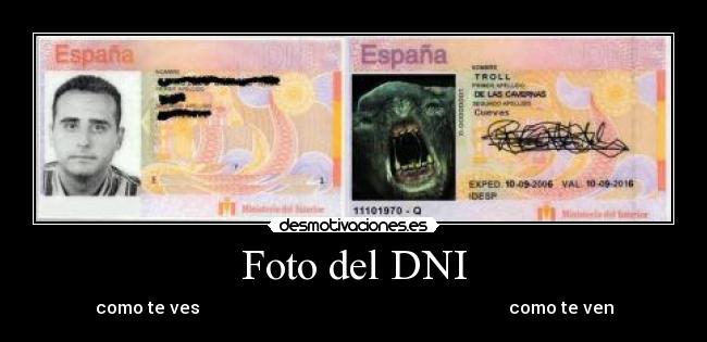 Foto del DNI - como te ves como te ven