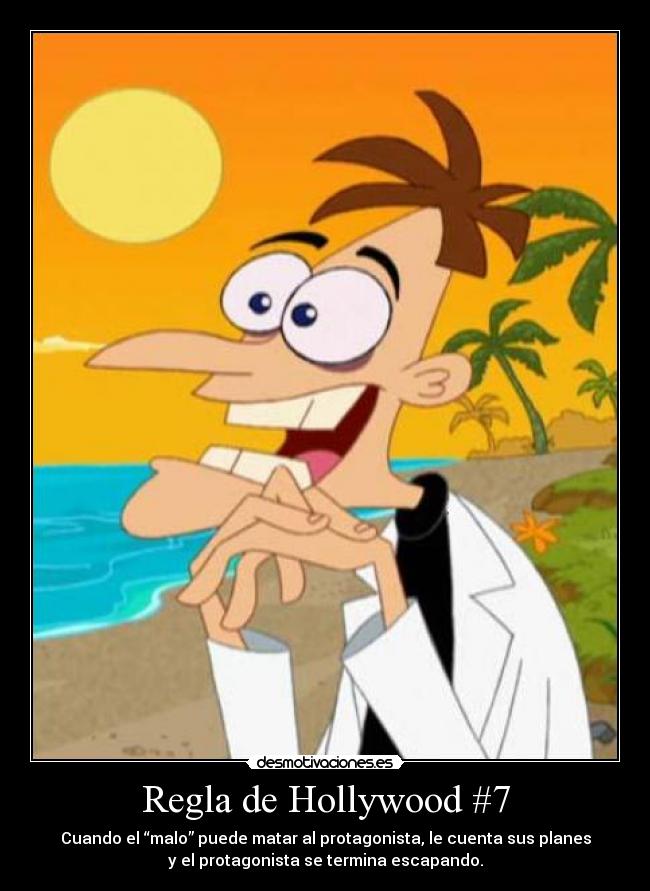 carteles regla hollywood malo desmotivaciones