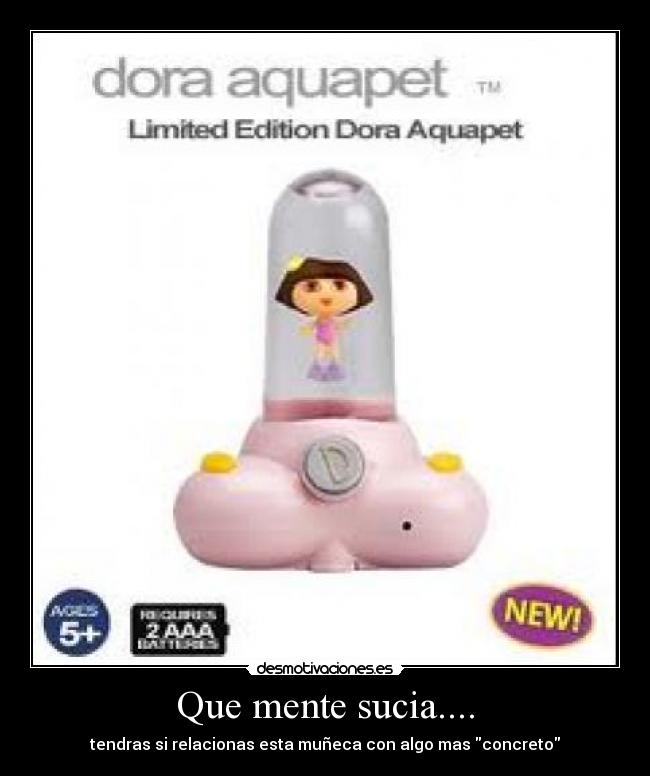 Que mente sucia.... - tendras si relacionas esta muñeca con algo mas concreto