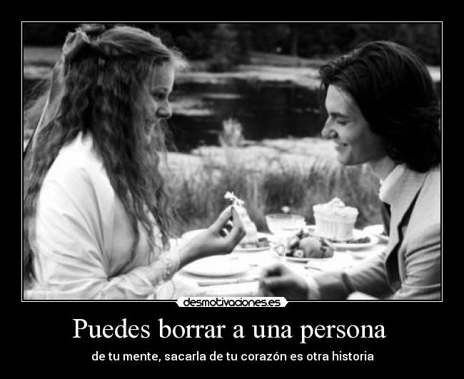 Puedes borrar a una persona  - 