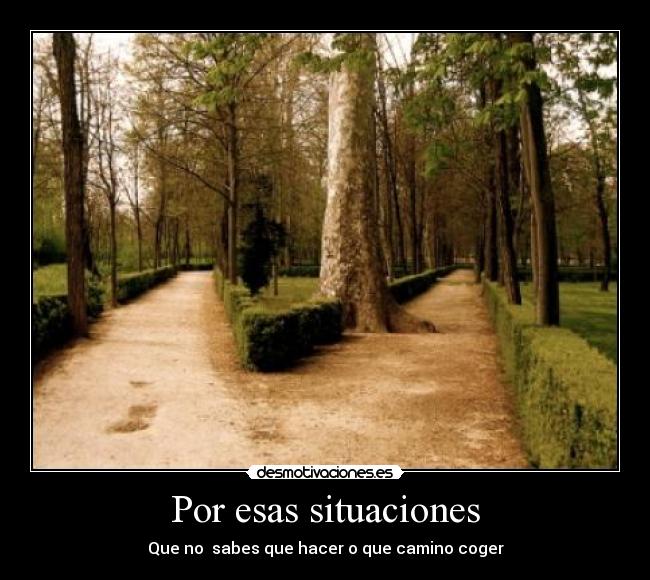 Por esas situaciones -