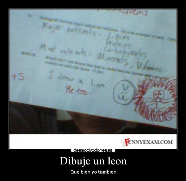 Dibuje un leon - Que bien yo tambien