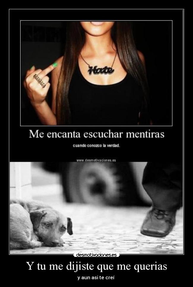 Y tu me dijiste que me querias -