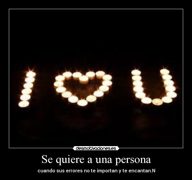 Se quiere a una persona -