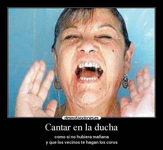 Cantar en la ducha -