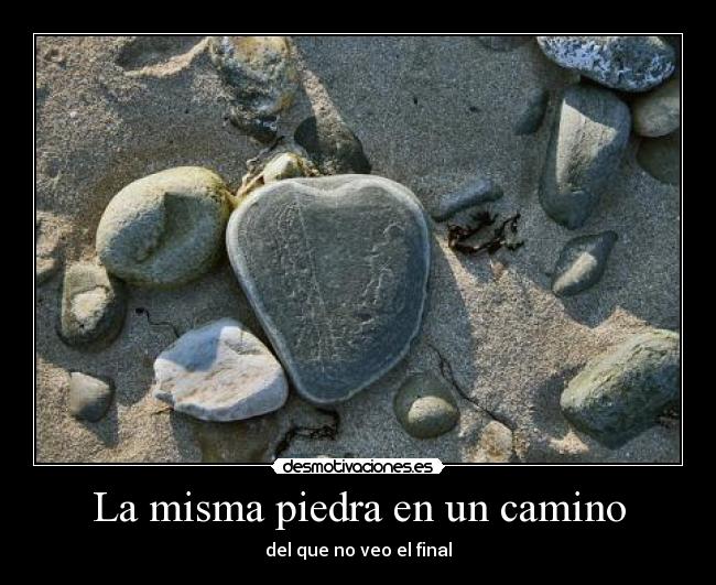 La misma piedra en un camino - 