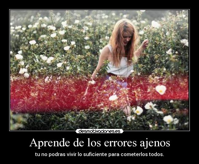 Aprende de los errores ajenos -