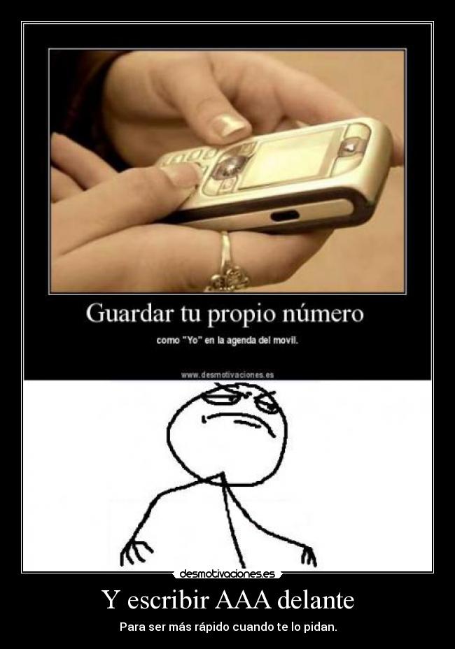 Y escribir AAA delante - 