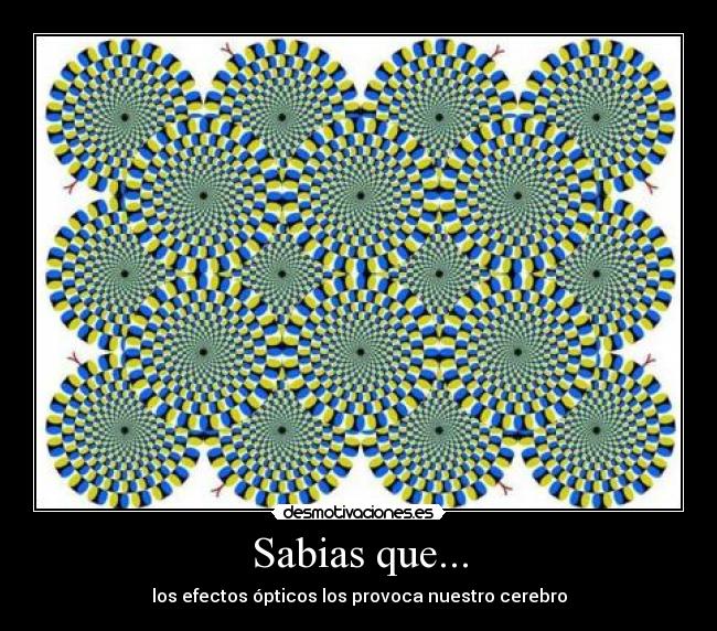 Sabias que... - los efectos ópticos los provoca nuestro cerebro
