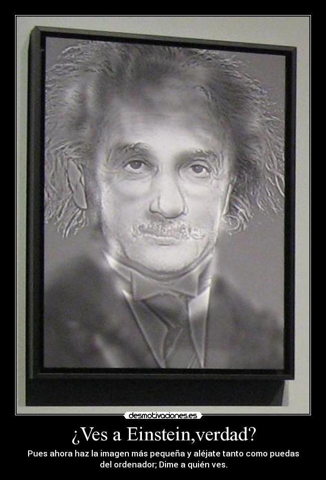 ¿Ves a Einstein,verdad? -