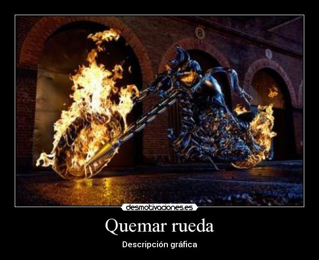 Quemar rueda - Descripción gráfica