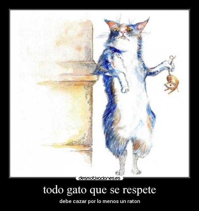 todo gato que se respete - debe cazar por lo menos un raton