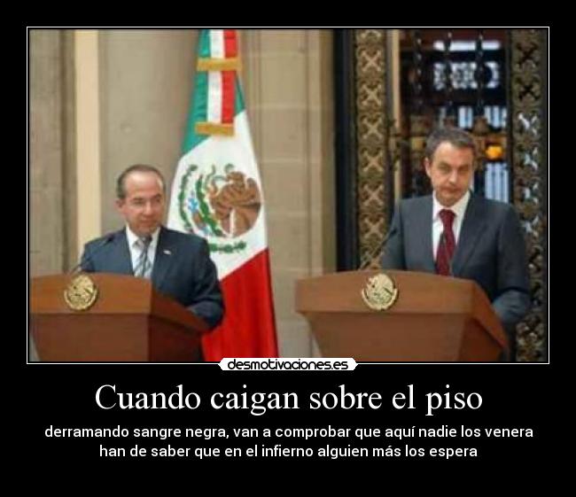 Cuando caigan sobre el piso - 