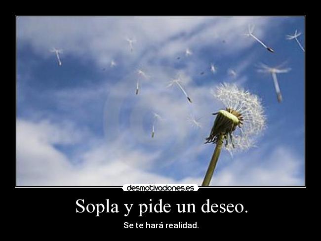 Sopla y pide un deseo. - 