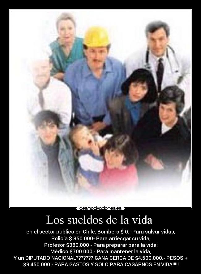 Los sueldos de la vida -