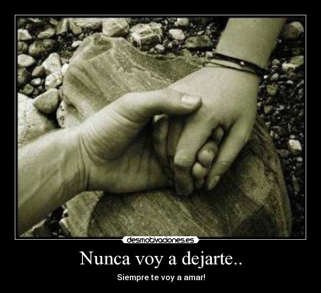 Nunca voy a dejarte.. - Siempre te voy a amar!