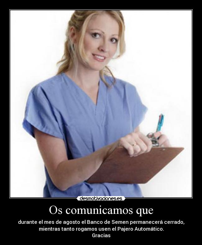 Os comunicamos que - 