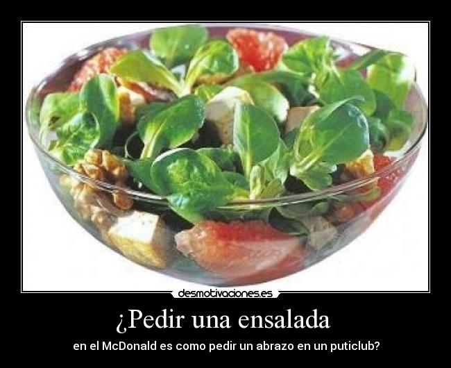 ¿Pedir una ensalada -