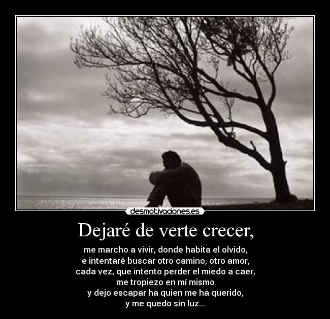 Dejaré de verte crecer, - 