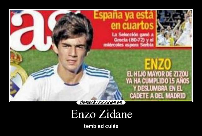 Enzo Zidane - temblad culés