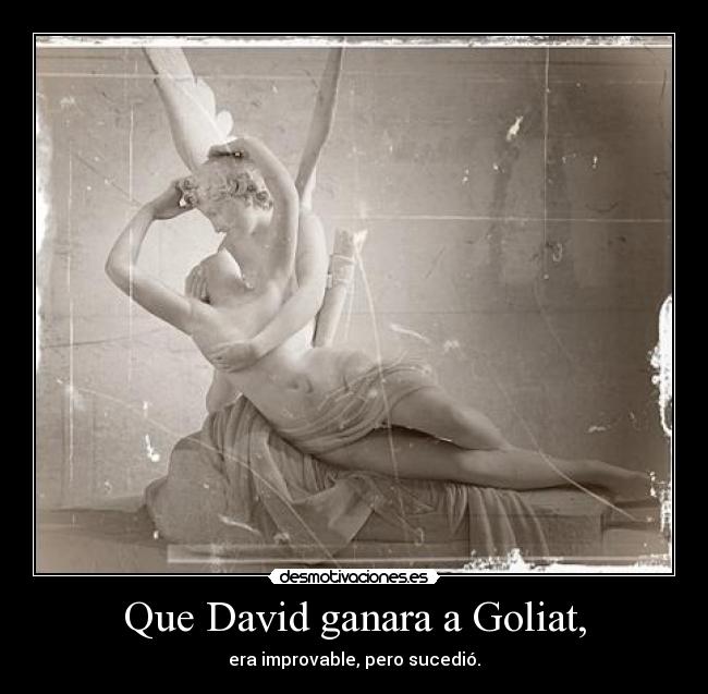 carteles que david ganara goliat desmotivaciones