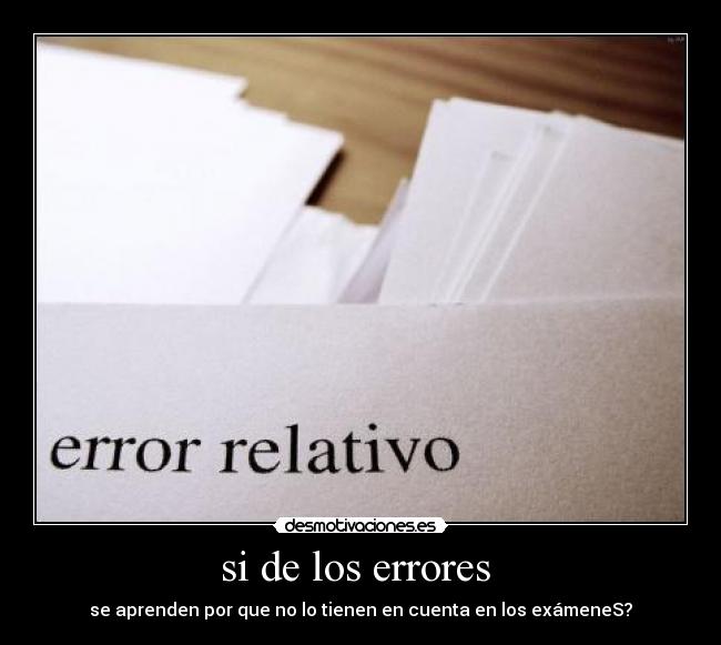 si de los errores -