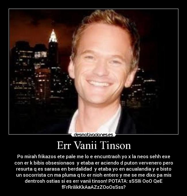 Err Vanii Tinson -