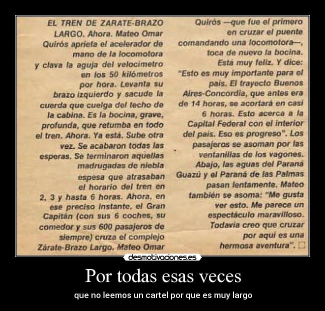 Por todas esas veces -