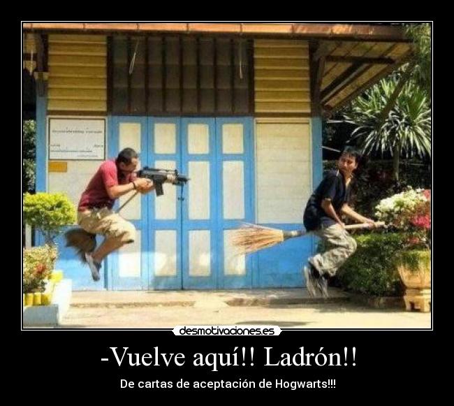 -Vuelve aquí!! Ladrón!! - De cartas de aceptación de Hogwarts!!!