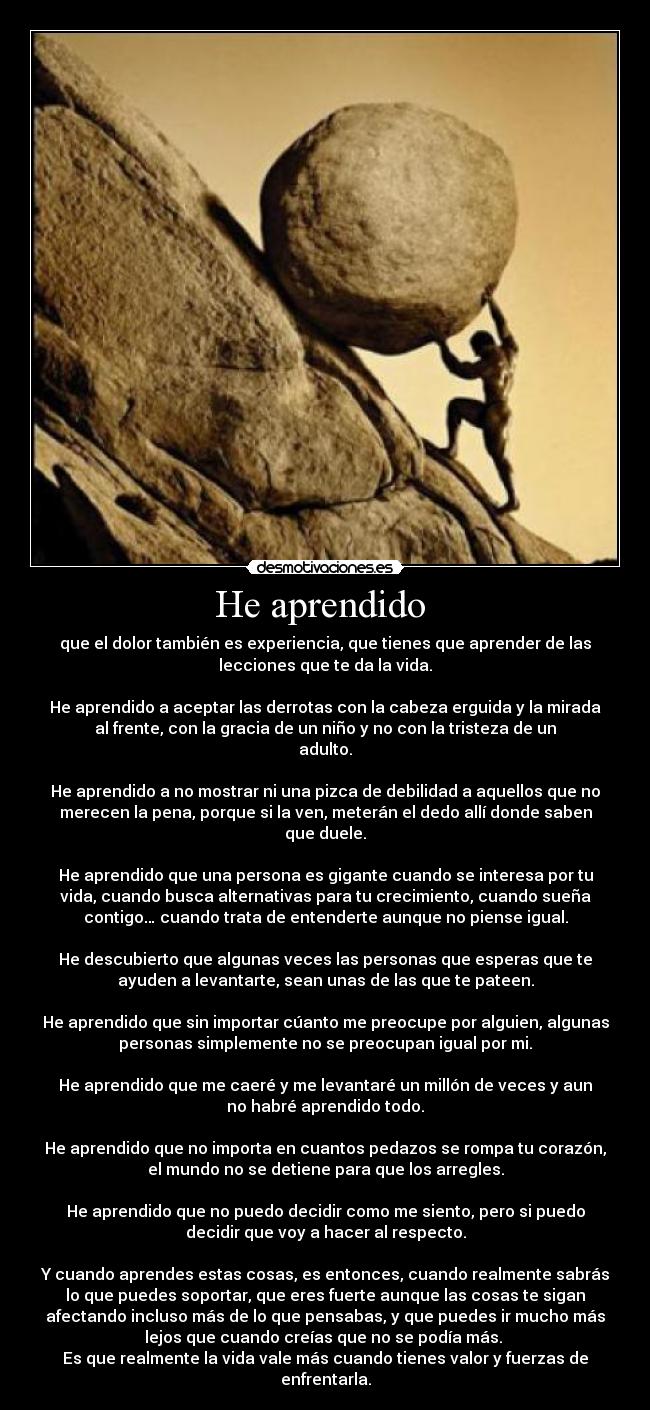 He aprendido  - 