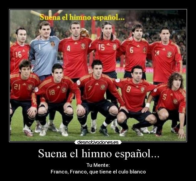 Suena el himno español... -