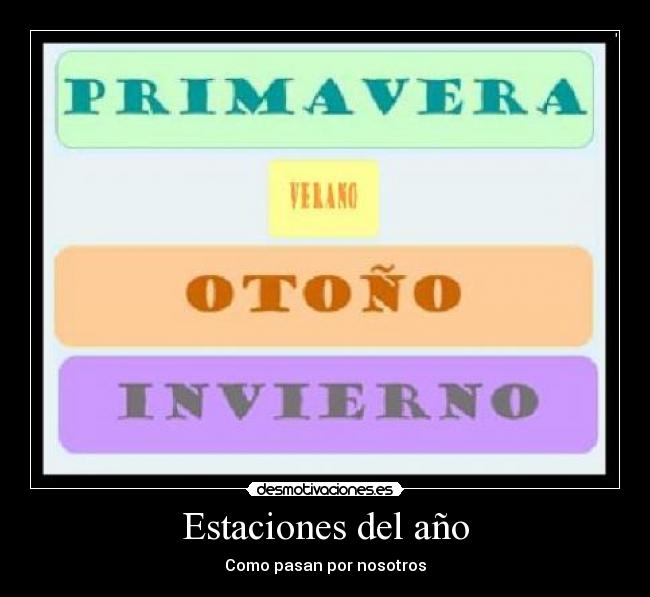Estaciones del año - Como pasan por nosotros