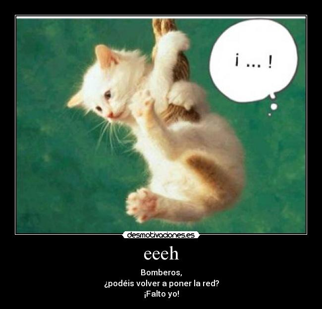 eeeh - Bomberos,
¿podéis volver a poner la red?
¡Falto yo!