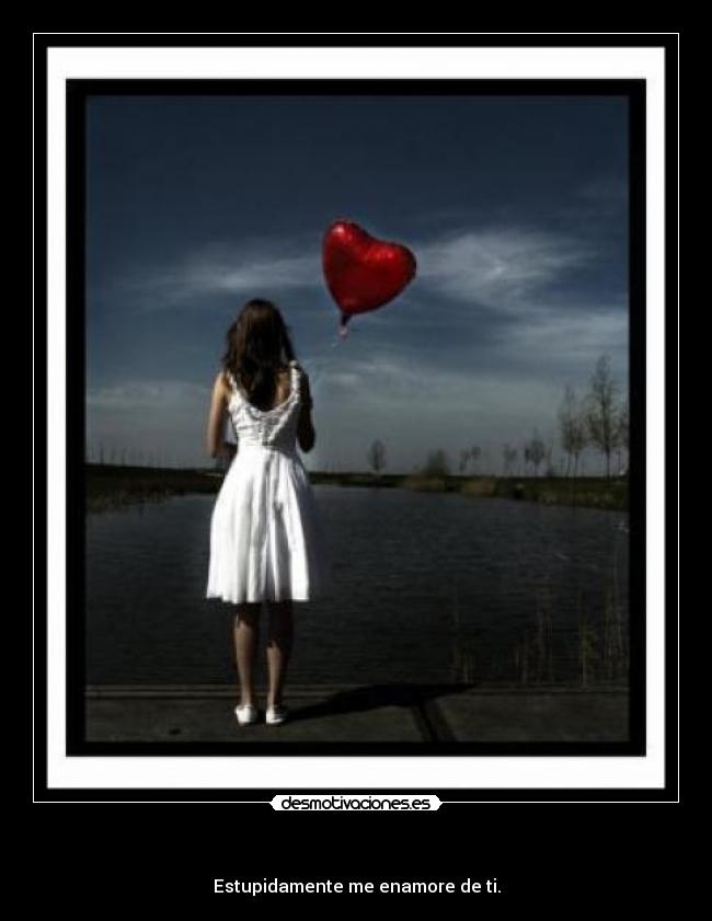 - Estupidamente me enamore de ti.
