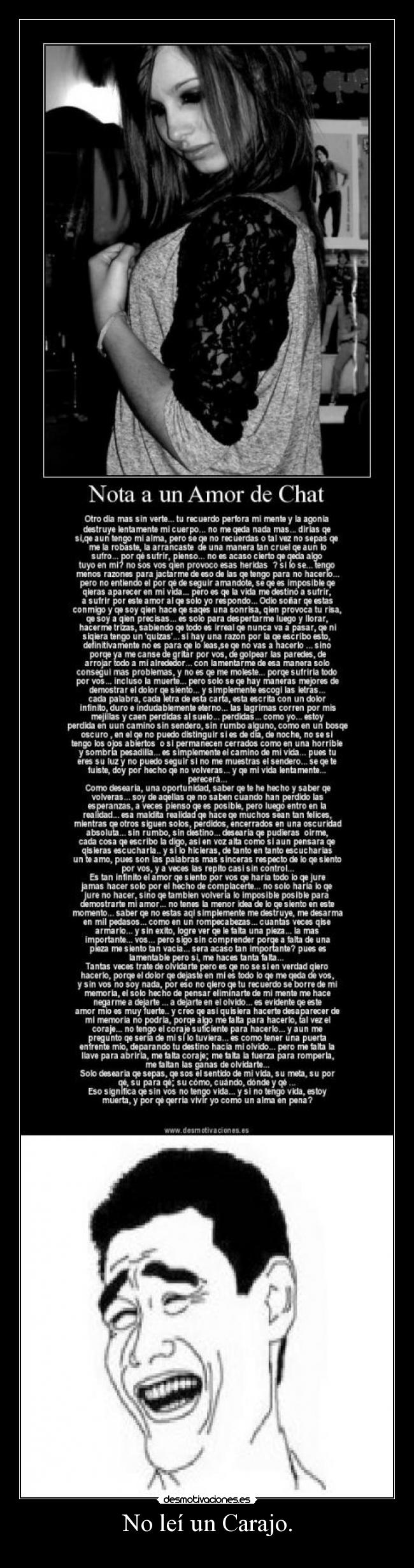 No leí un Carajo. -