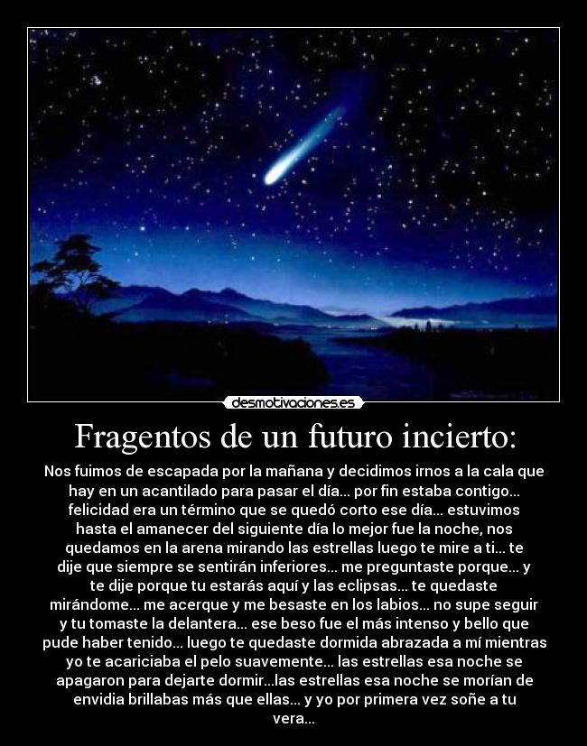 carteles fragmentos futuro incierto estrellas inferiores desmotivaciones
