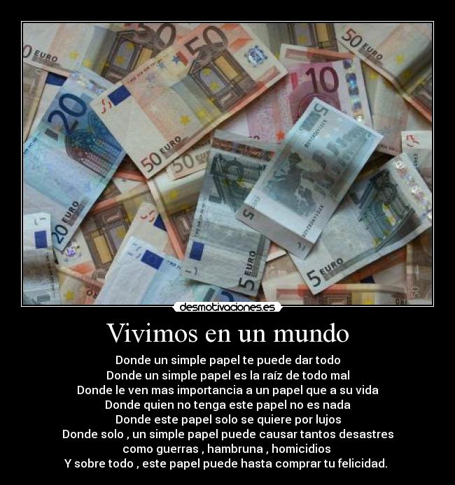 Vivimos en un mundo -