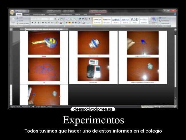 carteles colegio experimentos informes desmotivaciones
