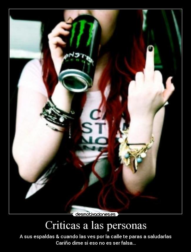 Criticas a las personas -