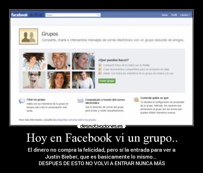 carteles facebook justin bieber odioarrelocofacebookgrupos desmotivaciones