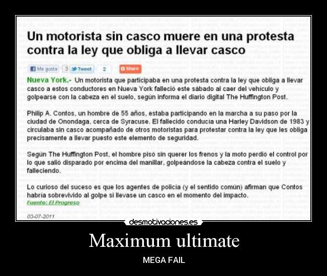 Maximum ultimate - MEGA FAIL