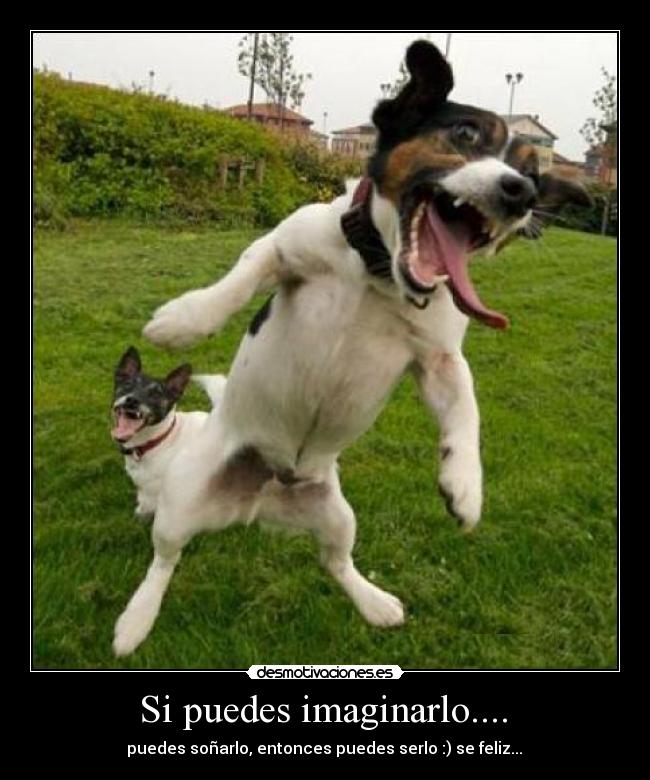  Si puedes imaginarlo....  -  puedes soñarlo, entonces puedes serlo :) se feliz... 
