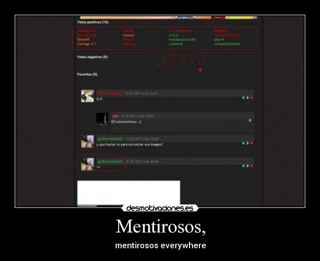 Mentirosos, - mentirosos everywhere