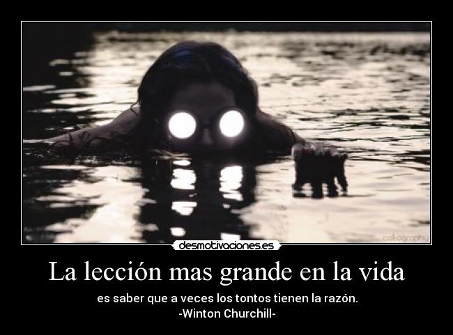 La lección mas grande en la vida - 