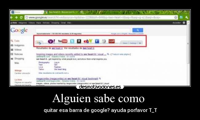 Alguien sabe como  - quitar esa barra de google? ayuda porfavor T_T